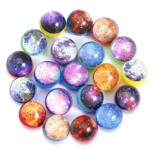 LIHAO 20 Stück Flummi Planeten 30mm Flummies für Kinder Flummis Springball als Mädchen Jungen Kindergeburtstag Gastgeschenke Partygeschenke Schultüte Geschenk Füllung von LIHAO