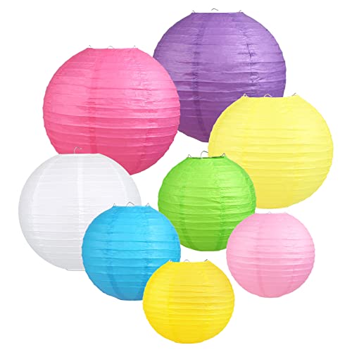 LIHAO 8X Papier Lampions Laterne Lampenschirm Hochtzeit Party Dekoration Ballform von LIHAO