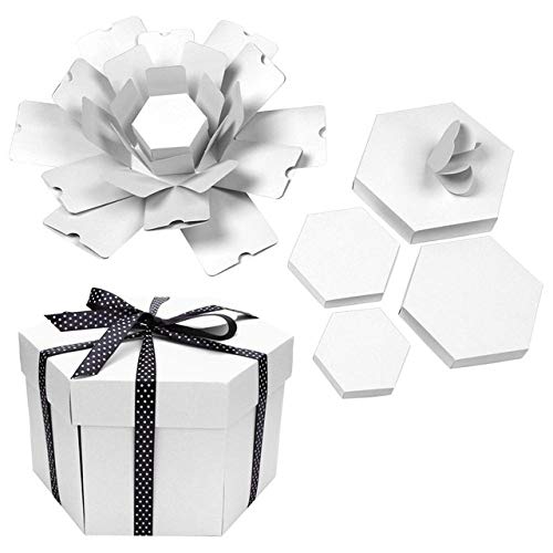 Explosionsbox Kreative Hexagon DIY Fotoalbum Scrapbooking Pumpbox Geschenk Weiß China von LIJUCAI