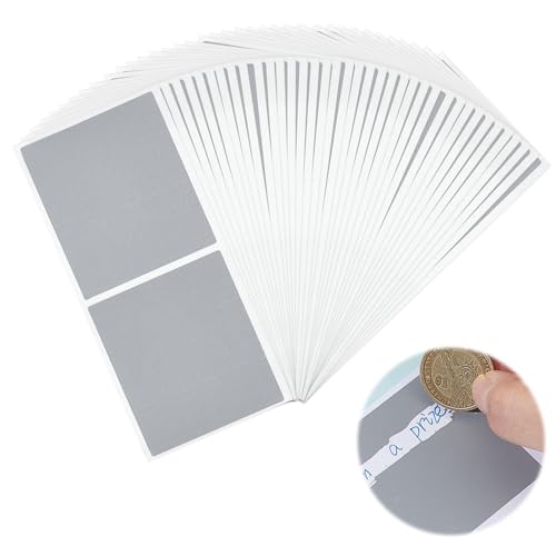 100 Stück Rubbellose, 50 X 70 mm Rubbelaufkleber, Rubbel Etiketten Silber, Rubbellose Aufkleber, Diy Rubbeletiketten, Selbstklebendes Rubbeletikett, Für Lotterie-Belohnungs Hochzeitsspiele von LILELIG