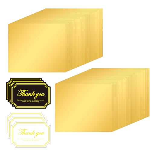 100 Stück Schokoladen Verpackung, Goldpapier Zum Basteln, 10×10cm Blattgold Schokolade Verpackung, Mit 100 Stück Aufkleber,Goldfolie Bonbonpapier,Für DIY Dekoration Und Aufbewahrung Von Handgefertigte von LILELIG