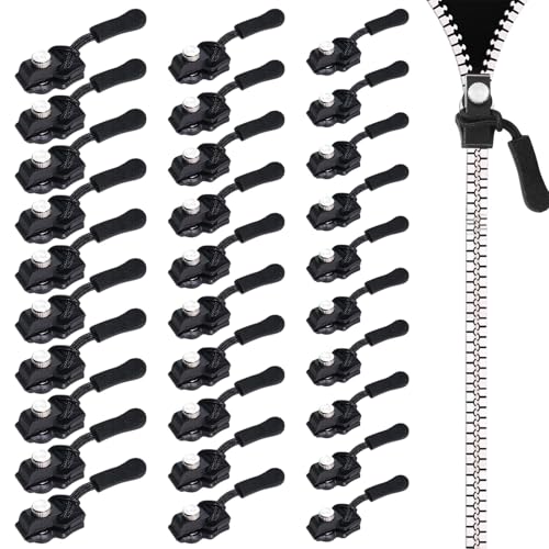 30 Stück Reißverschluss Zipper, 3 Größen Reißverschluss Reparatur Set, Fix A Zipper, Abnehmbare Pull Fixer Reissverschluss, Universal Reisverschluss-fix-kit, Fix Zipper Für Jacken, Koffer, Rucksäcke von LILELIG