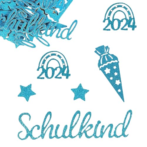 50 Stück Schulkind Einschulung Deko Junge Konfetti Schulanfang Tischdeko Schulkind 2024 Deko Girlande Mädchen Schuleinführung Streudeko Diy Party Schulstart Tisch Einschulungsdeko Partydekorationen von LILIKAI