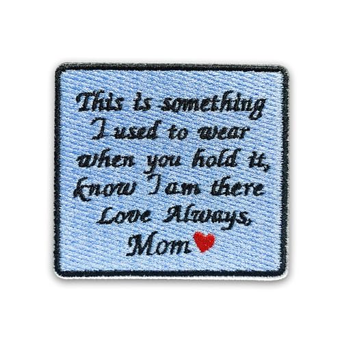 Loving Memorial Family Patch 7,6 cm Memory Heart Family Memories Gifts Remembrance Iron On/Sew On Embroidery Fabric Applique Patches for Trucker Hats Clothes DIY Accessories (Style 1, Mom) von LILIROZE