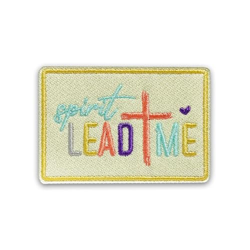 Spirit Lead Me Cross Patch 7,6 cm Mental Health Awareness Motivational Quotes Inspirational Quotes Iron On/Sew On Embroidery Fabric Applique Patches for Trucker Hats Clothes Backpack DIY Accessories von LILIROZE