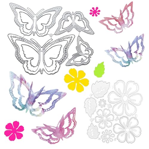 Limeow 2 Sets Stanzformen Stanzschablone Stamping Schablone Stanzschablonen Stampin Up Prägeschablonen Stempel und Stanzen für Diy Dekorative Prägung Scrapbooking Kartengestaltung Geschenke Usw von LIMEOW