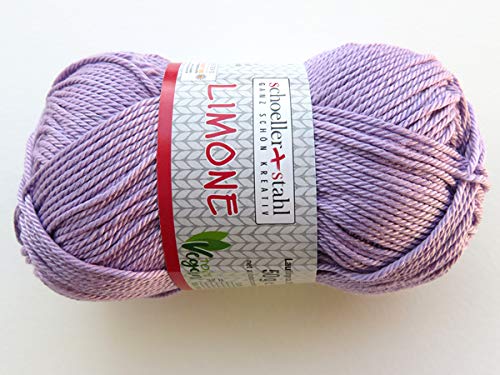 LIMONE Garn 100% Baumwolle, Lila, 5E+1g von LIMONE