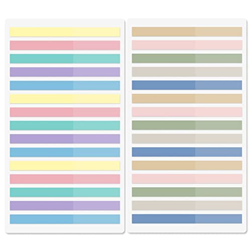 600 Stück Kleine Textmarkerstreifen,Haftstreifen,Sticky Notes Pastell,Haftmarker,Klebestreifen Bunt Highlighter Strips Lange Seitenmarker Transparente Index Tabs Mini Seiten Tabs Haftnotizen von LINAERSHAO