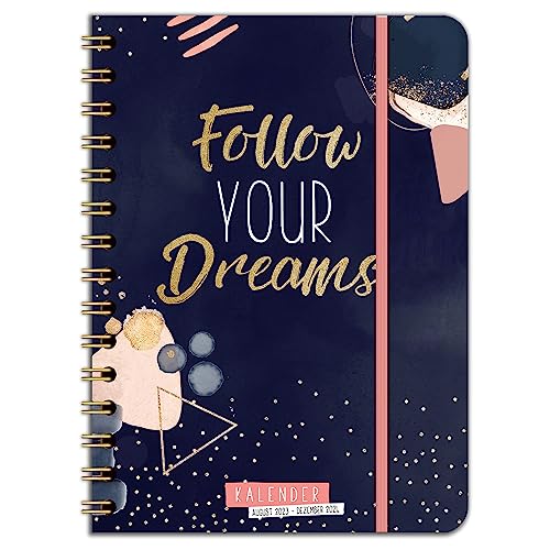 Kalender 2024 "Follow Your Dreams" Terminplaner Ringbuch 2024: Wochenkalender mit Kalendarium von August 2023 bis Dezember 2024 von LINGEN