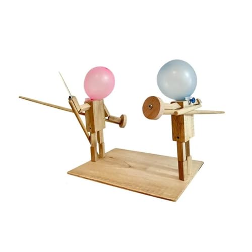 LINGLOUZAN Holzspielzeug Holzbots Holzzaunspiel -Bots-Kampfspiel Ballon-Bambus-Kampf von LINGLOUZAN