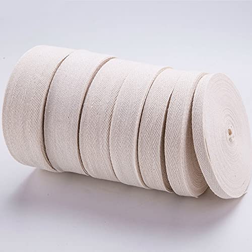 LINGP Handgemachtes DIY Tuch Zubehör Baumwolle Fischgrätband Taping Paket Band 10MM 15MM 20MM 25MM 30MM 50YARD/Set von LINGP