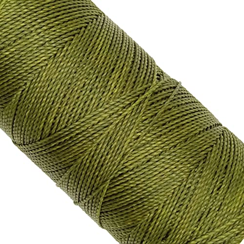 LINHASITA, Garnspule, gewachst, 100 g / 170 Meter, Dicke: 1 mm, Polyester, Makramee-Garn, 30 Farben 170 metros / 100 gr Militärgrün von LINHASITA