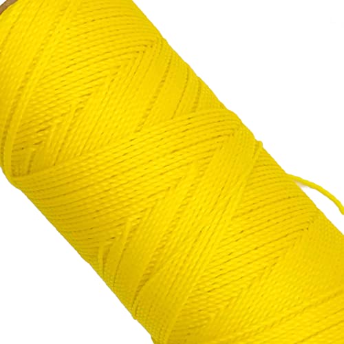 LINHASITA, Garnspule, gewachst, 100 g / 170 Meter, Dicke: 1 mm, Polyester, Makramee-Garn, 30 Farben 170 metros / 100 gr Zitronengelb von LINHASITA