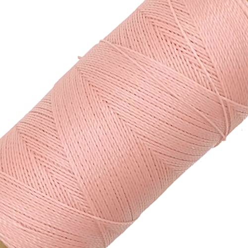 LINHASITA Garnspule, gewachst, 100 g / 360 Meter, Dicke: 0,5 mm, Polyester, Makramee-Garn, 30 Farben, Rosa-Palisander von LINHASITA