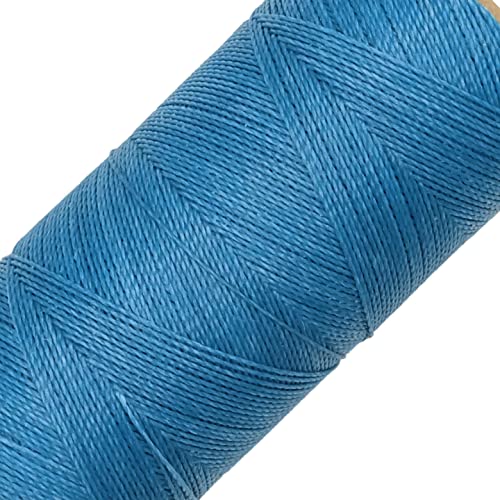 LINHASITA Garnspule, gewachst, 100 g / 360 Meter, Dicke: 0,5 mm, Polyester, Makramee-Garn, 30 Farben, Türkis von LINHASITA