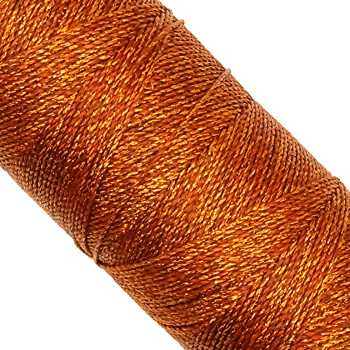 LINHASITA Linhasita gewachstes Garn, 100 g / 170 Meter, 1 mm dick, Polyester, Makramee, 30 Farben (Kupfer) von LINHASITA