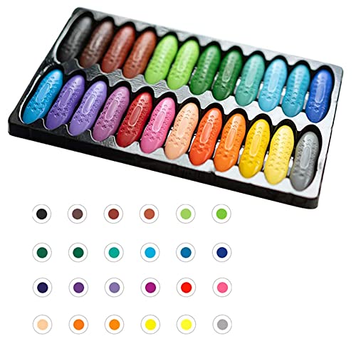 LINISME Kleinkinder Wachsmalstifte, 24 Arten Toddler Wax Crayons Erdnussstifte Kleinkind Waschbar Sicher Farben für Kinder Graffiti Malerei Ostern Farbstift Schule Briefpapier Kunstbedarf von LINISME