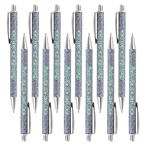 LINMQIU Benutzerdefinierter Glitzer-Kugelschreiber, personalisierter Kugelschreiber mit Namen, Kugelschreiber für Frauen, Dankeschön-Geschenk für Lehrer oder Mitarbeiter, einziehbarer Kugelschreiber von LINMQIU