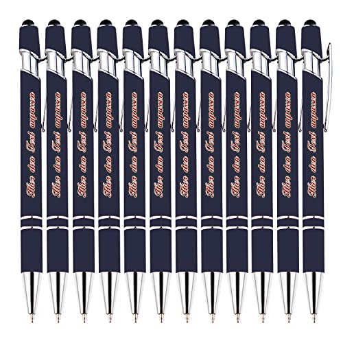 LINMQIU Bis zu 300 Stück individuelle Kugelschreiber in Großpackung, personalisierter Druckkugelschreiber, personalisierter Schreibstift, individuelle Kugelschreiber, 0,5-mm-Kugelschreiber, 12 STK von LINMQIU