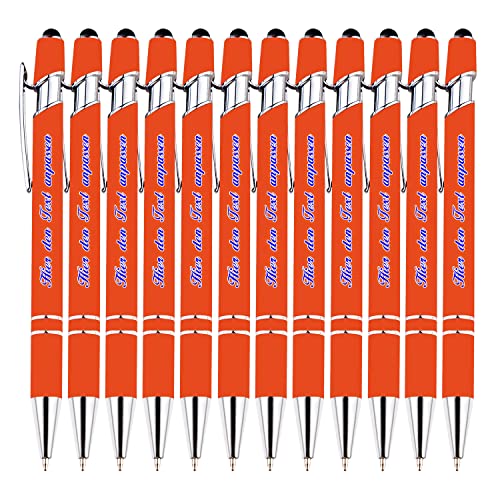 Personalisierter Kugelschreiber mit Farbdruck, personalisierte Kugelschreiber mit Nachricht für Unternehmen, Abschlussfeiern, Jubiläen, personalisierter Geschenkstift, schwarzer Tintenstift, 12 STK von LINMQIU