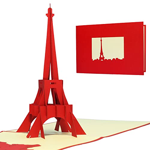 LINPOPUP®, LIN17422, Pop Up Karte, 3D Karte, Klappkarte, Eiffelturm, Paris, Reisegutschein, Frankreich, N178 von LINPOPUP