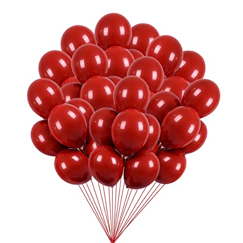 LINSOCLE Luftballons Rot, Rote Luftballons 100 stück, Rote Ballons 12inch für Hochzeit Geburtstag Valentinstag Party Silvester Deko von LINSOCLE