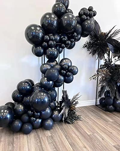LINSOCLE 100 stück Schwarze Luftballons, 12inch luftballon Schwarz Matt, Latex Ballons Schwarz für Party Deko von LINSOCLE
