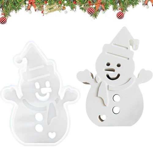 Schneemann Giessformen, Silikonform Weihnachten DIY Gießform Weihnachten Silikonformen Gießformen, DIY Silikonformen Gießform Epoxidharz Formen Weihnachten für Weihnachtsdeko Handwerk von LINYIJOY