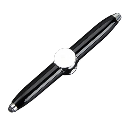 Drehbarer Stift mit LED-Licht, Metall, Drehstift, Kugelschreiber, Multifunktionsstift, 2 Stück von LIUANDS