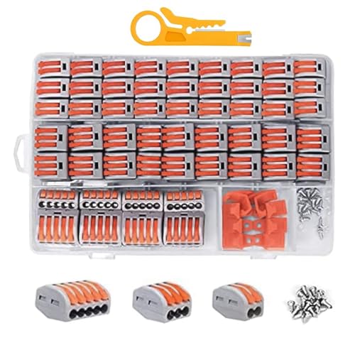 Upgrades Kabelspleiß Stecker Set 120 Installierende Klemmen Sichere Sichere Kabelverbindung Flexible von LIUASMUE