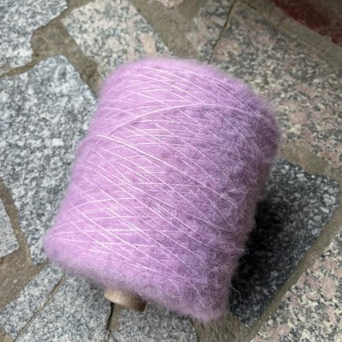 500 g natürliches, weiches Plüsch-Mohair-Woll-Acryl-Luftgarn zum Stricken, Baby-Bio-Hohlgarn, Häkeln, Nähen, Schlauchgarn von LIUBI