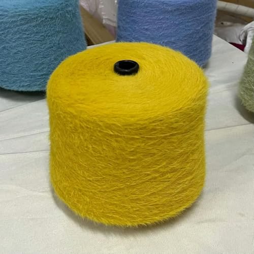 500g hautfreundliche langhaarige Wolle handgewebt kurzhaariger Samtimitatschal Wollschal weicher Pullover von LIUBI
