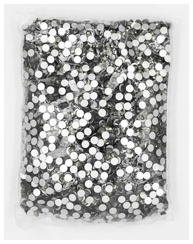 LIUCH 100Gross Big Bulk Package SS3-SS20 Großhandel Flatback Crystal AB Non Hotfix Strasssteine ​​AB Strass for Nail Art Dekorationen(Black Diamond,Ss3 14400pcs) von LIUCH