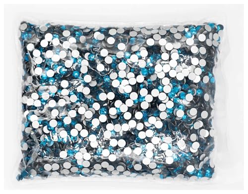 LIUCH 100Gross Big Bulk Package SS3-SS20 Großhandel Flatback Crystal AB Non Hotfix Strasssteine ​​AB Strass for Nail Art Dekorationen(Blue Zircon,Ss12 14400pcs) von LIUCH