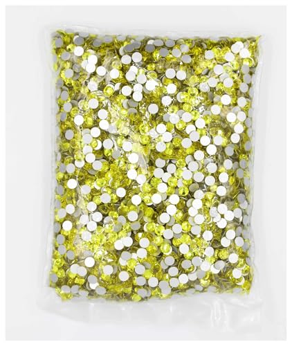 LIUCH 100Gross Big Bulk Package SS3-SS20 Großhandel Flatback Crystal AB Non Hotfix Strasssteine ​​AB Strass for Nail Art Dekorationen(Citrine,Ss10 14400pcs) von LIUCH