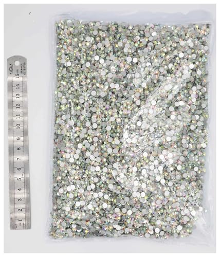 LIUCH 100Gross Big Bulk Package SS3-SS20 Großhandel Flatback Crystal AB Non Hotfix Strasssteine ​​AB Strass for Nail Art Dekorationen(Crystal AB,Ss3 14400pcs) von LIUCH