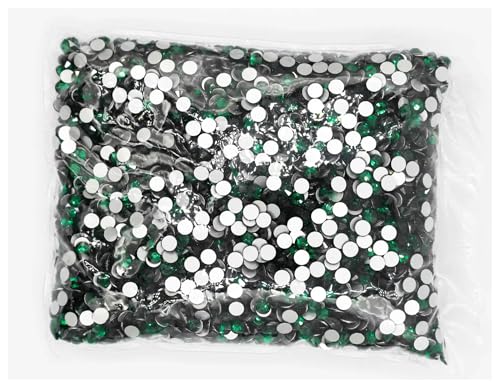 LIUCH 100Gross Big Bulk Package SS3-SS20 Großhandel Flatback Crystal AB Non Hotfix Strasssteine ​​AB Strass for Nail Art Dekorationen(Emerald,Ss16 14400pcs) von LIUCH