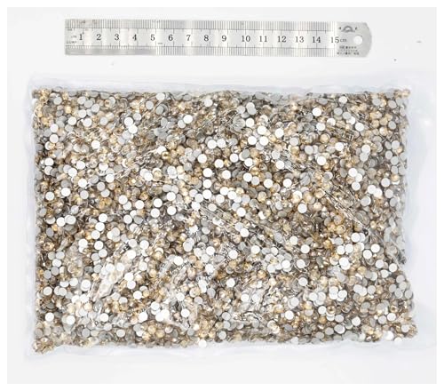 LIUCH 100Gross Big Bulk Package SS3-SS20 Großhandel Flatback Crystal AB Non Hotfix Strasssteine ​​AB Strass for Nail Art Dekorationen(Gold Champange,Ss20 14400pcs) von LIUCH