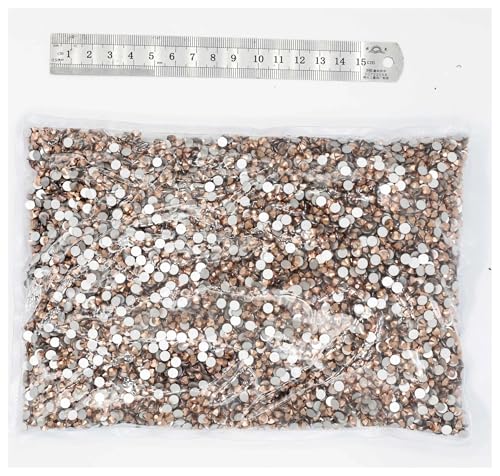 LIUCH 100Gross Big Bulk Package SS3-SS20 Großhandel Flatback Crystal AB Non Hotfix Strasssteine ​​AB Strass for Nail Art Dekorationen(Rose Gold,Ss16 14400pcs) von LIUCH