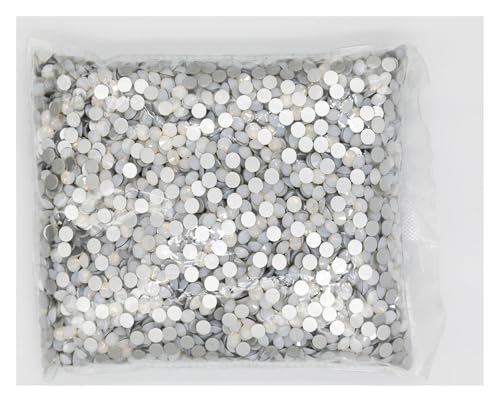 LIUCH 100Gross Big Package Weiß/Rosa/Grün/Blau/Opal Flatback Crystal AB Nicht Hotfix Strasssteine ​​AB Strass for Nail Art Dekorationen(White Opal,Ss4 14400pcs) von LIUCH