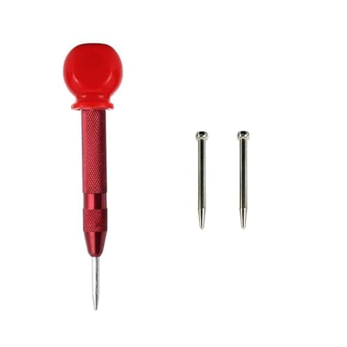 LIUCH 128mm Körner Punch Allgemeine Automatische Punch Holzbearbeitung Metall Bohrer Einstellbare Feder Belastet Automatische Punch Hand Werkzeuge Sets(Red2 with bits) von LIUCH