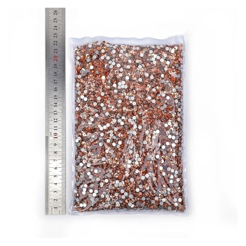 LIUCH 14400 Stück 100 Bruttogroßpackung Flatback Crystal AB Non Hotfix Strasssteine ​​Glitzerkristall SS3-SS20 for Nail Art Hochzeit(Champagne,SS5-14400pcs) von LIUCH