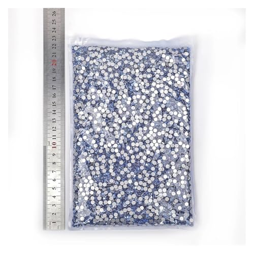 LIUCH 14400 Stück 100 Bruttogroßpackung Flatback Crystal AB Non Hotfix Strasssteine ​​Glitzerkristall SS3-SS20 for Nail Art Hochzeit(Lt Sapphire,SS12-14400pcs) von LIUCH