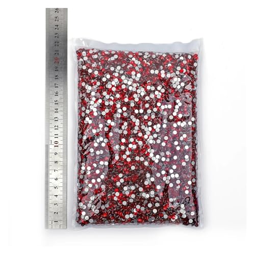 LIUCH 14400 Stück 100 Bruttogroßpackung Flatback Crystal AB Non Hotfix Strasssteine ​​Glitzerkristall SS3-SS20 for Nail Art Hochzeit(Lt Siam,SS4-14400pcs) von LIUCH