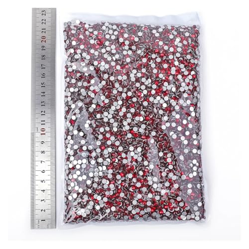 LIUCH 14400 Stück 100 Bruttogroßpackung Flatback Crystal AB Non Hotfix Strasssteine ​​Glitzerkristall SS3-SS20 for Nail Art Hochzeit(Mid Siam,SS10-14400pcs) von LIUCH