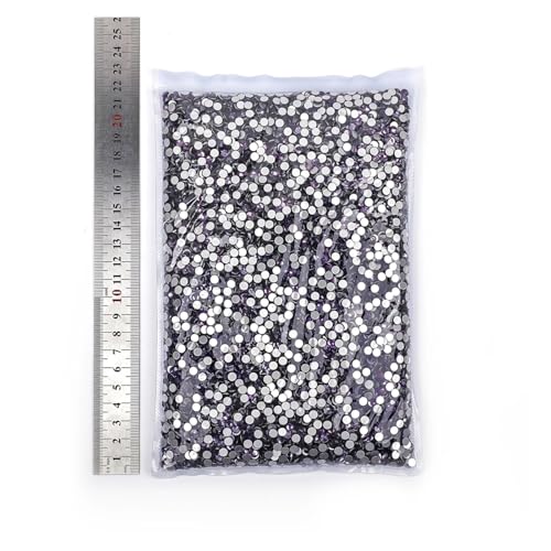 LIUCH 14400 Stück 100 Bruttogroßpackung Flatback Crystal AB Non Hotfix Strasssteine ​​Glitzerkristall SS3-SS20 for Nail Art Hochzeit(Tanzanite,SS5-14400pcs) von LIUCH