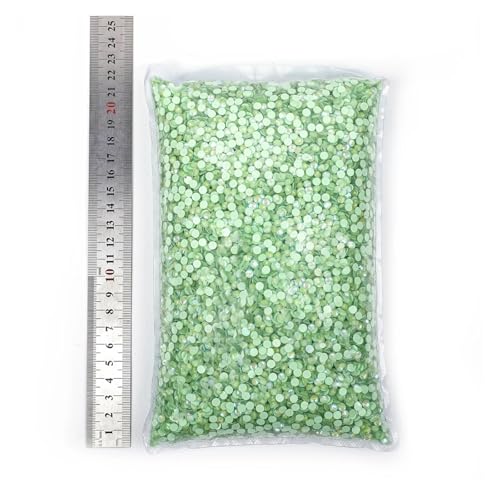 LIUCH 14400 Stück Großhandel SS6-SS30 Neonkristalle, nicht HotFix, in Großpackung, Nail Arts Flatback Strass for Kleidungsstücke, Nail Art Dekorationen(Lime Neon,SS12-14400pcs) von LIUCH