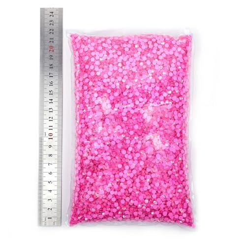 LIUCH 14400 Stück Großhandel SS6-SS30 Neonkristalle, nicht HotFix, in Großpackung, Nail Arts Flatback Strass for Kleidungsstücke, Nail Art Dekorationen(Lt.pink Neon,Mix Sizes 200Gram) von LIUCH