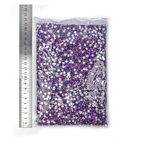 LIUCH 14400 Stück Großhandel Shimmer AB Non Hotfix Strasssteine ​​Großpackung SS16 SS20 Flatback Nail Art Strass(Fuchsia AB,SS10-14400pcs) von LIUCH