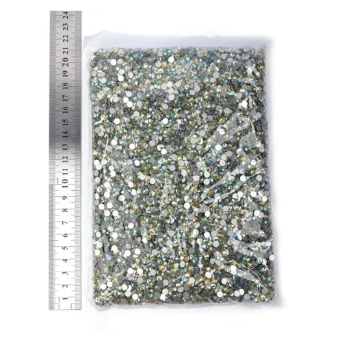 LIUCH 14400 Stück Großhandel Shimmer AB Non Hotfix Strasssteine ​​Großpackung SS16 SS20 Flatback Nail Art Strass(Jonquil AB,SS12-14400pcs) von LIUCH